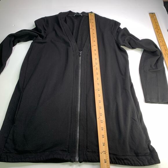 Eileen Fisher Black Zip Cardigan Jacket Women’s S Tencel Stretch Quiet Fleece - Picture 12 of 16
